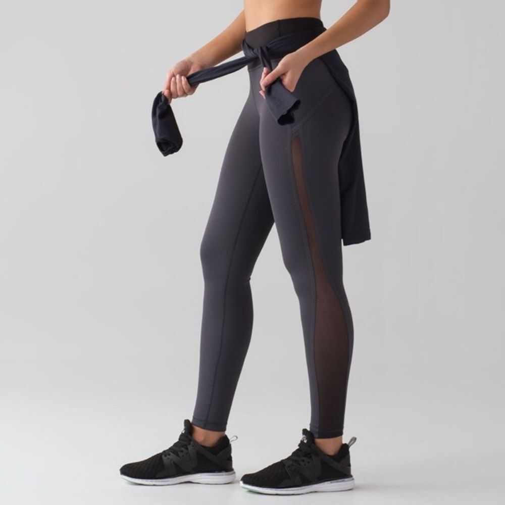 LULULEMON Smooth Stride Tight Blue Tied Black Women’s Size 4 W5AGLS